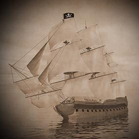 La plupart des pirates occidentaux utilisaient des pavillons à tête de mort.
