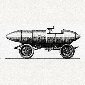En 1899, « La Jamais Contente » est le premier véhicule automobile à franchir le cap des 100 km/h (62 mi/h).