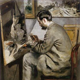 The painting Frédéric Bazille painting at his easel is the artist’s self-portrait.