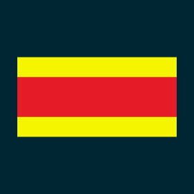 Le drapeau de la République socialiste du Vietnam est constitué de deux bandes jaunes et une bande rouge.