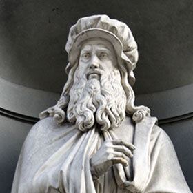 Leonardo da Vinci died after being stabbed by a jealous husband.