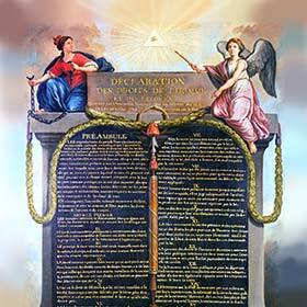 Napoleon drafted the official text of the Declaration of the Rights of Man.