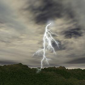 There is 1 lightning strike every 5 seconds on the planet.