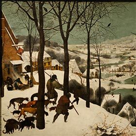 The painting Hunters in the Snow is a work by Jan van Eyck.