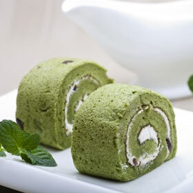 Matcha cake is made with pistachio powder.