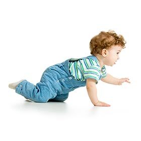 By age 2, a baby will have covered about 62 mi. (100 km) on all fours.