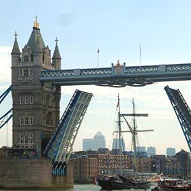 Tower Bridge now opens up only during big events, such as the Queen’s jubilee in 2012