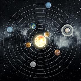 All the planets turn in the same direction around the Sun.