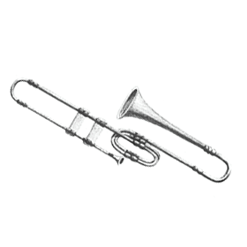 Le zinzolin est un instrument à vent, ancêtre du trombone.