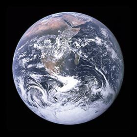 The photo “The Blue Marble” was taken during the Apollo 17 mission.