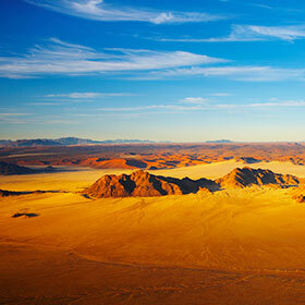 You can finish off a walk in the Namib Desert with a dip in the Atlantic Ocean.
