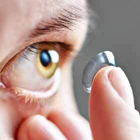 The eye is less sensitive to touch than the skin.