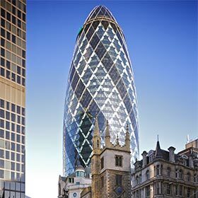 The largest multi-storey car park in Europe can be found at 30 St Mary Axe (The Gherkin).