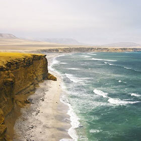 The coast of Peru is located on the Atlantic Ocean.