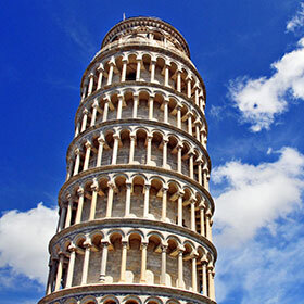Leonardo da Vinci was involved in designing the vault for the Leaning Tower of Pisa.