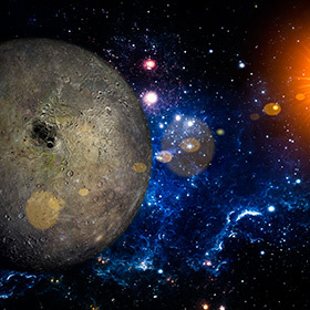 On Mercury, the planet closest to the Sun, the temperature never reaches freezing point.