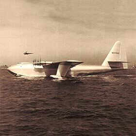 The Hercules H-4, the largest aircraft in terms of wingspan, was made almost entirely of wood.