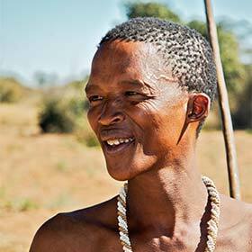 The San (also called Bushmen) speak a click language.