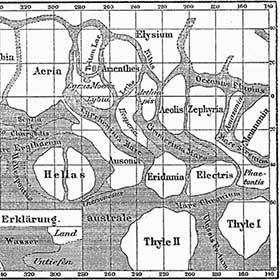 La première carte détaillée de Mars remonte à 1877.