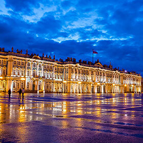 The Hermitage Museum in Saint Petersburg is the largest museum in the world in terms of objects displayed.