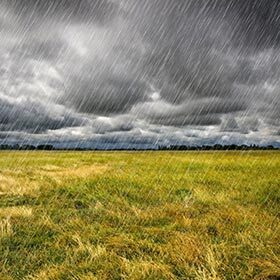The average annual rainfall on Earth is about 39 in. (100 cm).