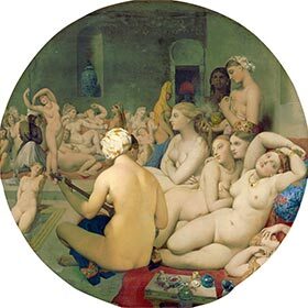 Jean-Auguste-Dominique Ingres did not use any models to paint The Turkish Bath.