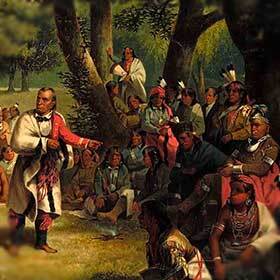 During the American War of Independence, the Iroquois fought on the side of the British.