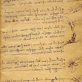 Leonardo da Vinci was also known for his mirror writing (reverse writing) skills.