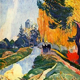Paul Gauguin and Vincent van Gogh painted the series Alyscamps together.