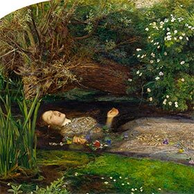 The painting Ophelia is considered part of the Pre-Raphaelite movement.