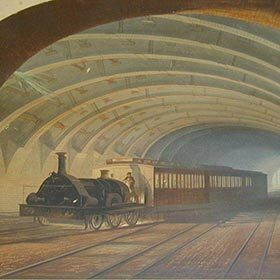 The first underground train network was steam-powered.