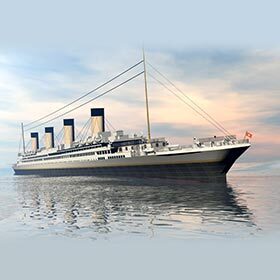 Le Titanic était long de 269 mètres (882 pi).