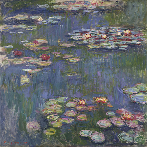 To better portray the transparency of water in his Water Lilies series, Monet became a master of painting with watercolour.