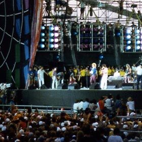 The goal of the Live Aid concerts, held in London and Philadelphia in 1985, was to raise money for victims of the war in Yugoslavia.