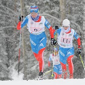 The longest Olympic cross-country ski race covers the same distance as the marathon, namely, 26.22 mi. (42.195 km).