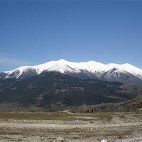 The ancient Olympic Games first took place on Mount Olympus, the highest mountain in Greece.