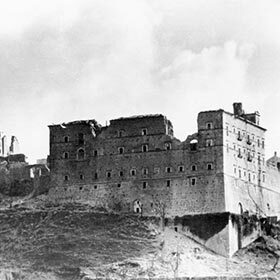 The Italians fiercely defended Monte Cassino.