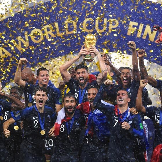 À la Coupe du monde de football 2018, la France a défait la Belgique en finale.