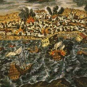 The 1755 earthquake in Lisbon was followed by a tsunami, then a huge fire.