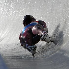 Olympic lugers can reach speeds of 93 mph (150 km/h).