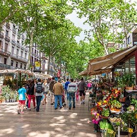 The poet Federico García Lorca described La Rambla in Barcelona as “the only street in the world that I wish would never end.”