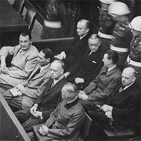 The Nuremberg Trials were set up to try Nazi war criminals.