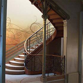 In Brussels, the four major town houses of the architect Victor Horta are examples of rococo art.