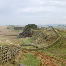 Hadrian’s Wall separated the Roman Empire from unconquered areas of Hispania (Spain and Portugal).