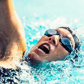 The 100m freestyle swimming race is also a decathlon event.
